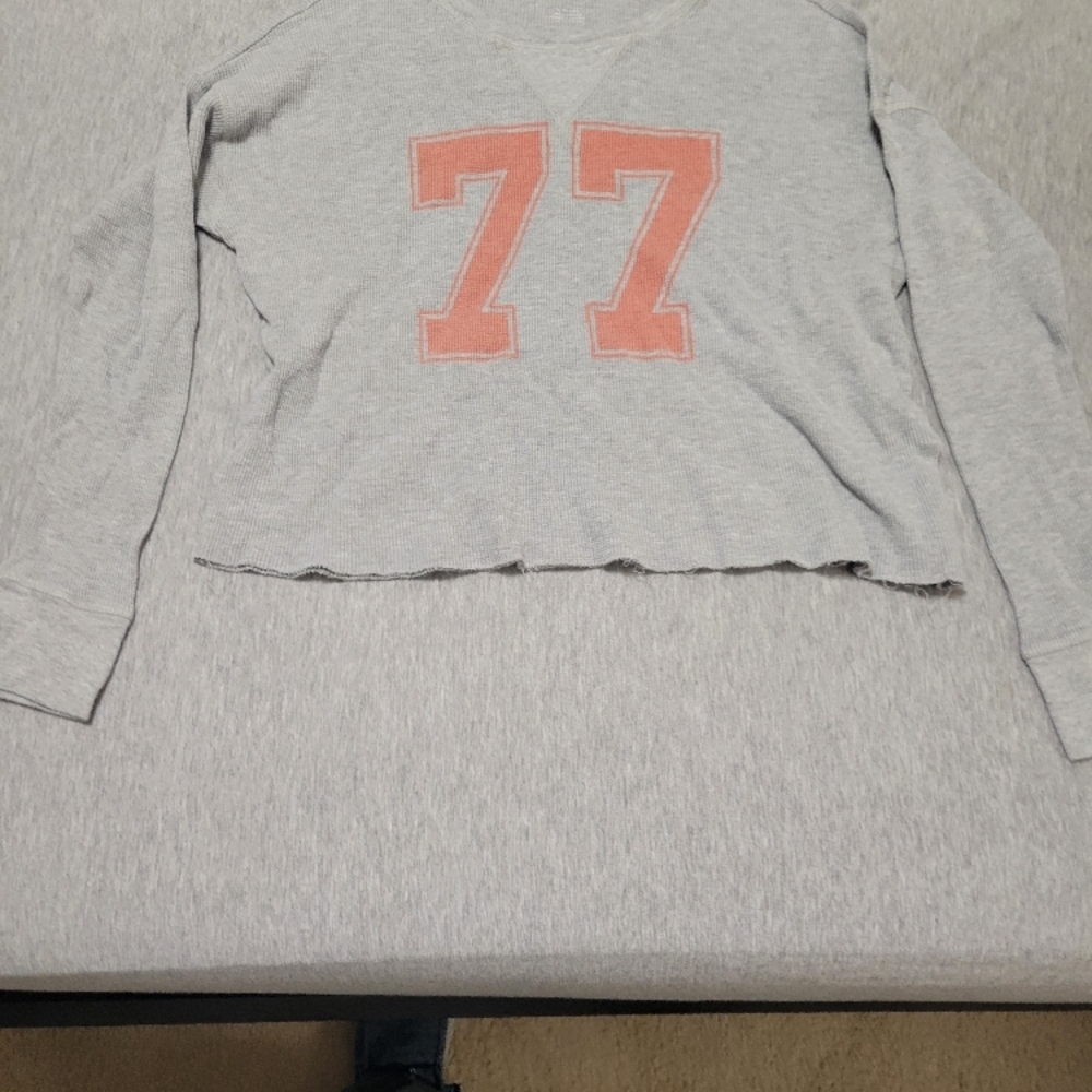 Gray Kids Shirt with Pink Number Design